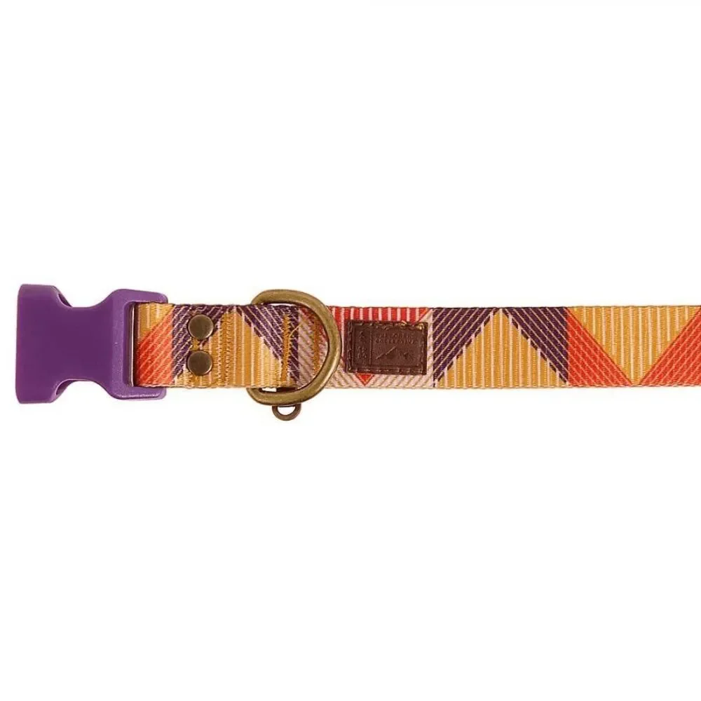 Top Paw Geometric Purple Pink Yellow Fashion Dog Collar XS, SM, Medium, Large‎